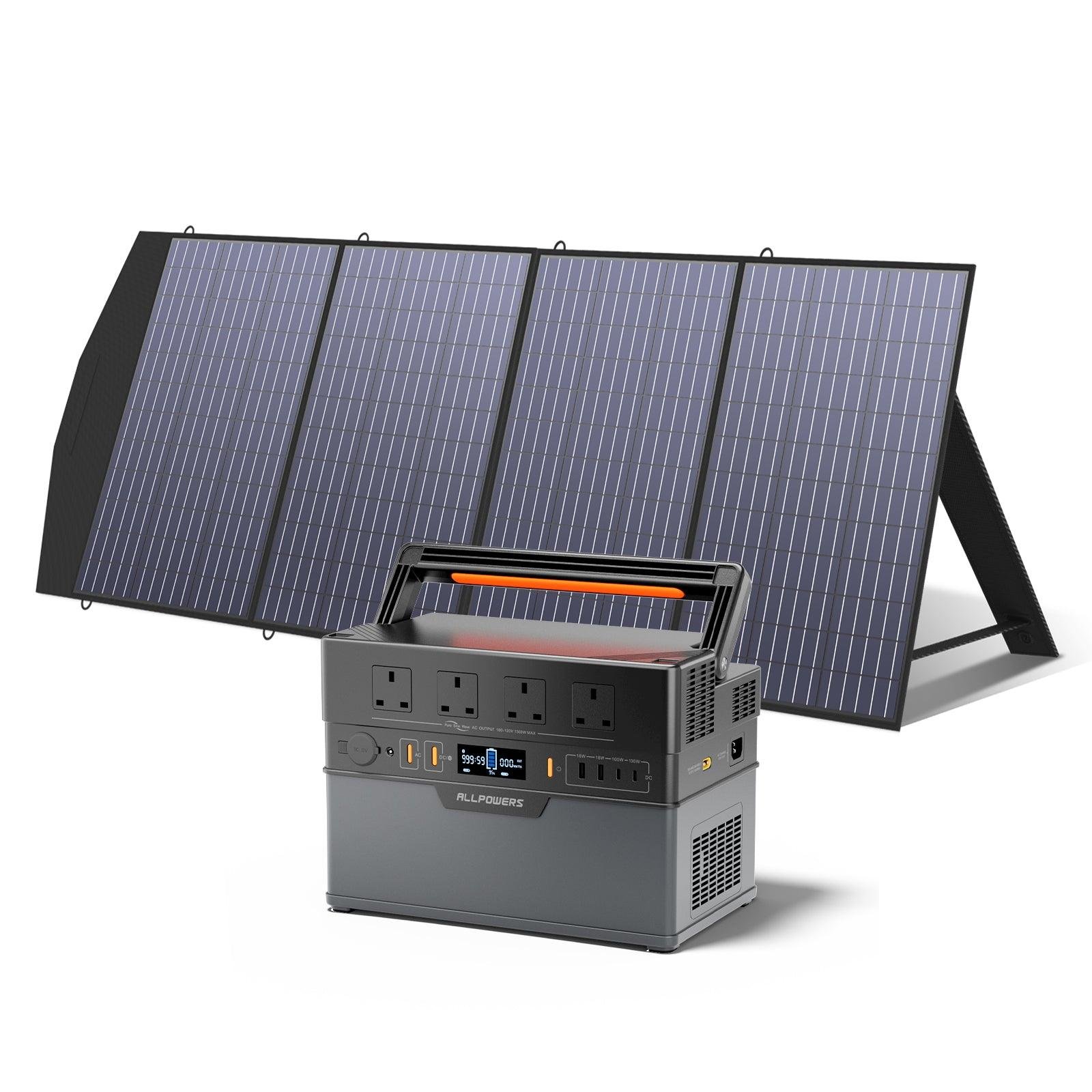 ALLPOWERS Solar Generator 1500W (S1500 Plus + SP033 200W Solar Panel)
